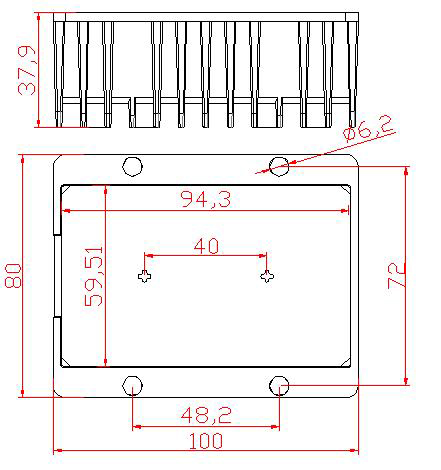 Boost Converter WH-B2420 Dimensions